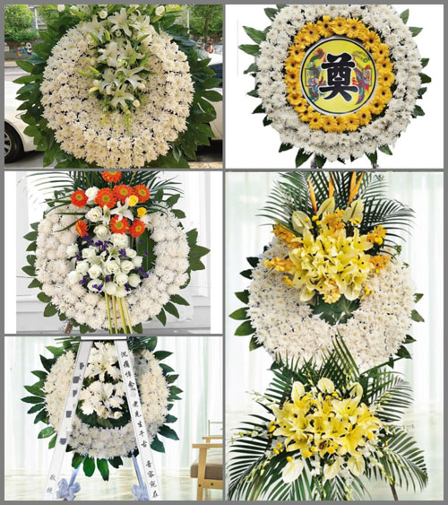 浙江省丽水庆元县濛洲街道花圈速递